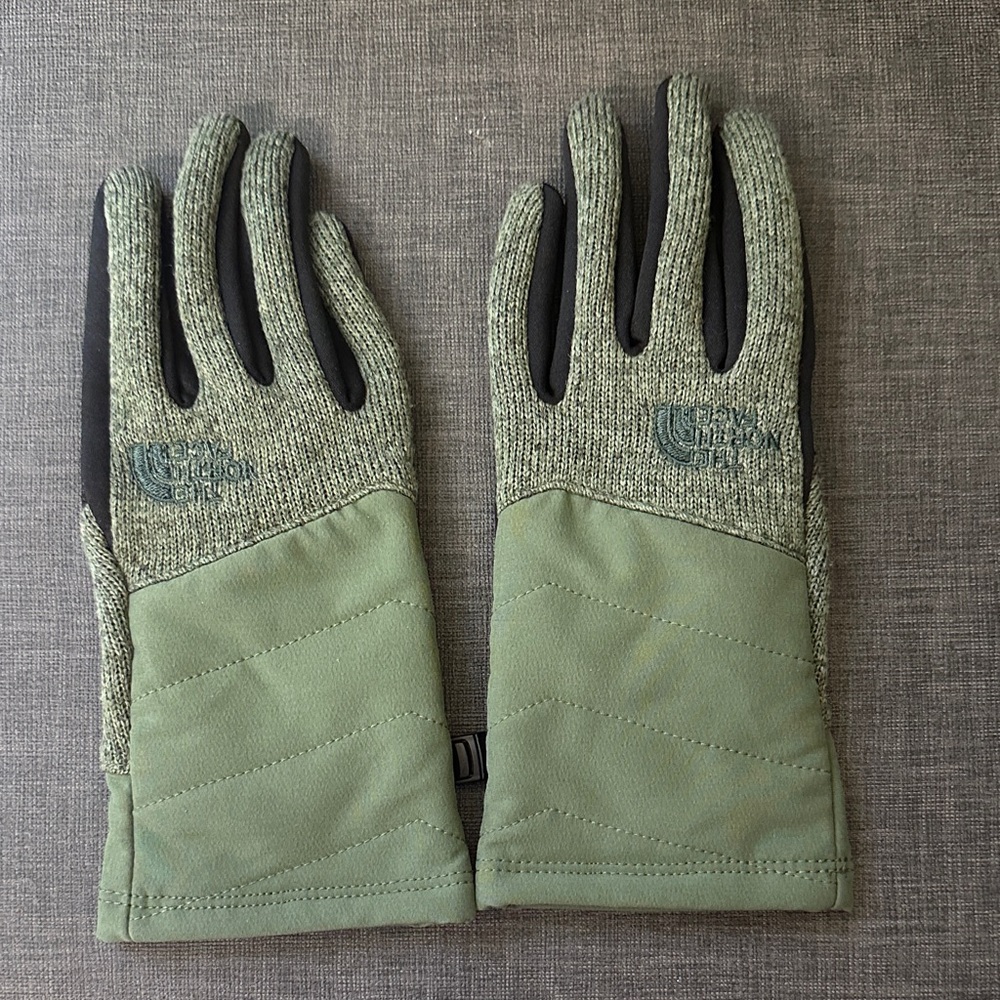 The North Face Olive and Black Wearable Gloves
